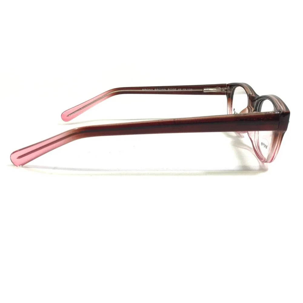 Affordable Designs Eyeglasses Frames BRONX BROWN ROSE Cat Eye Full Rim 46-18-130